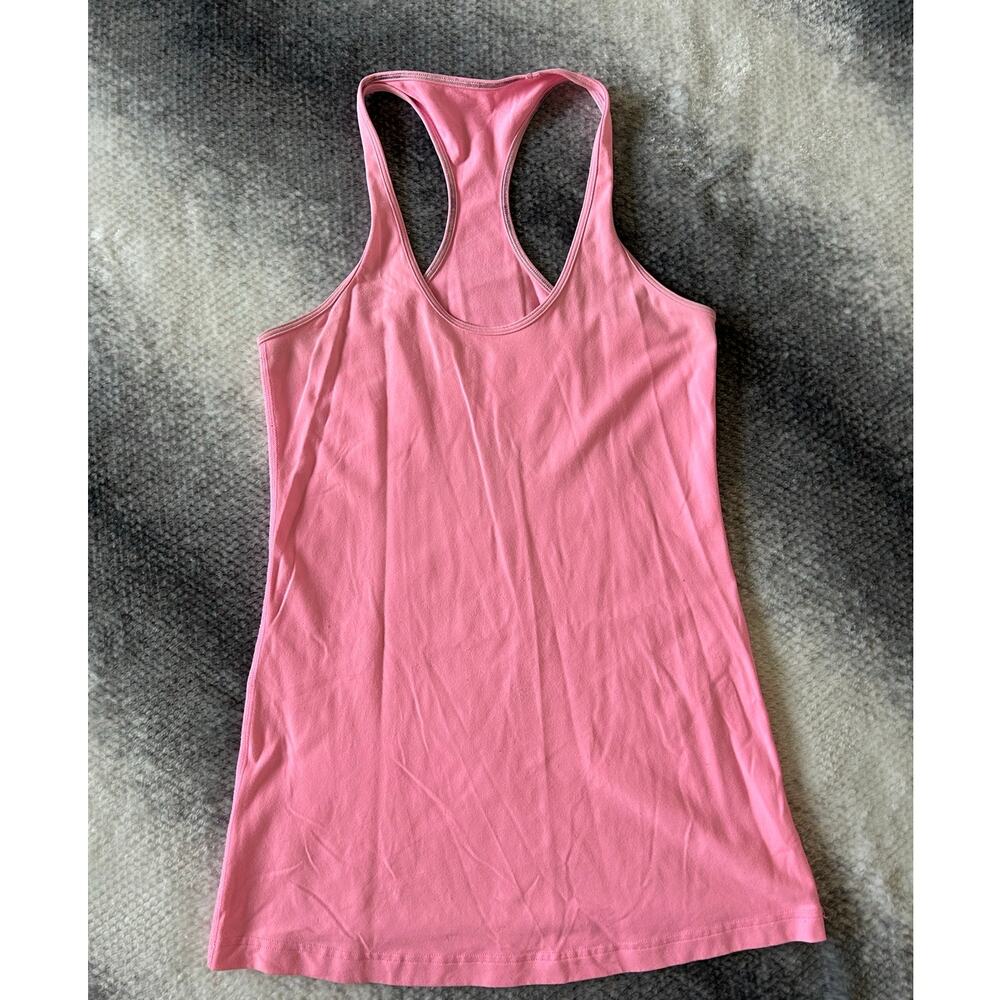 Lululemon Cool Racerback Pink Shell Sleeveless Tank Top Size 6 Small Yoga Gym